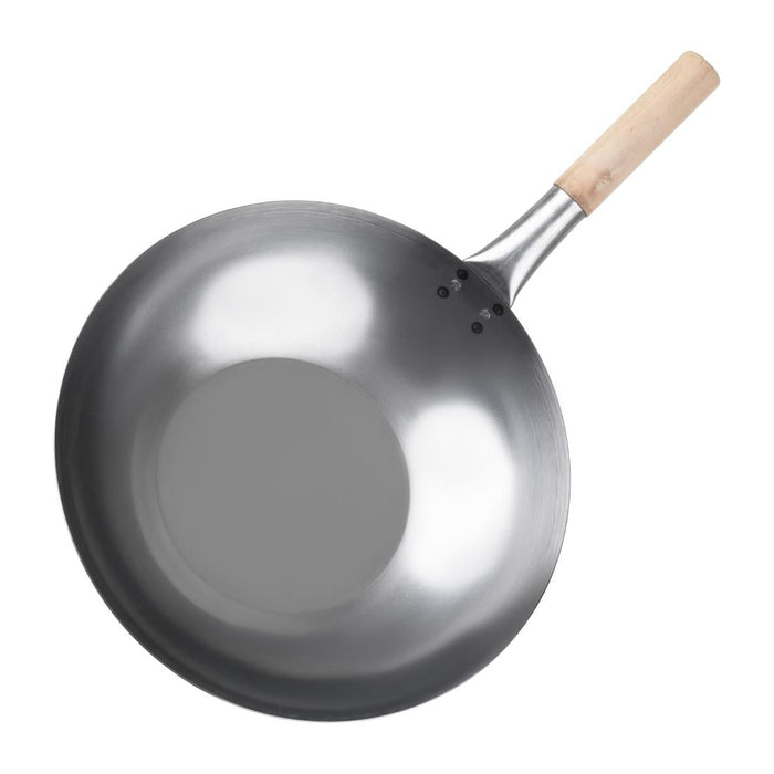 Vogue Mild Steel Wok Flat Base 356mm Vogue