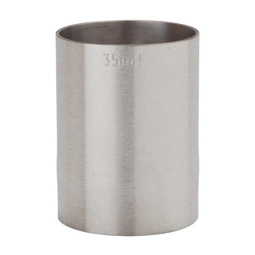 35ml measure. CE stamped. Stainless steel