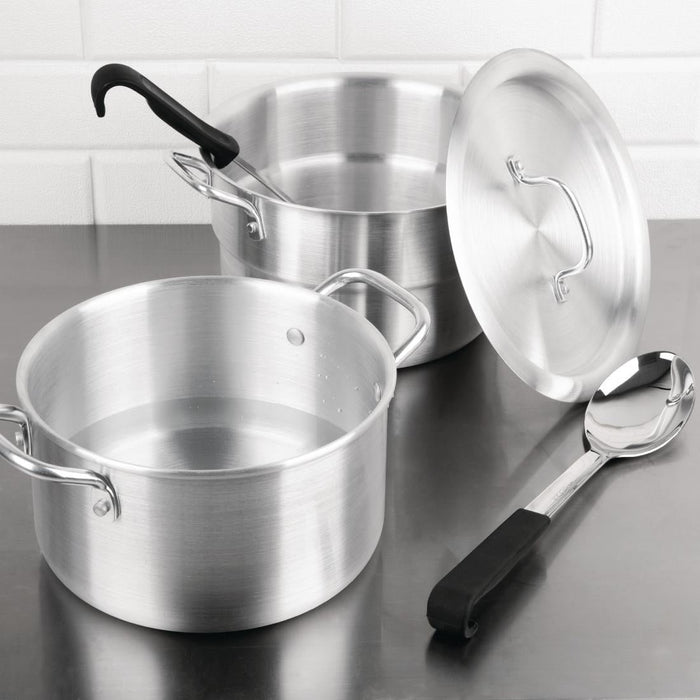 Vogue Aluminium Double Boiler Pan With Lid 24cm Vogue