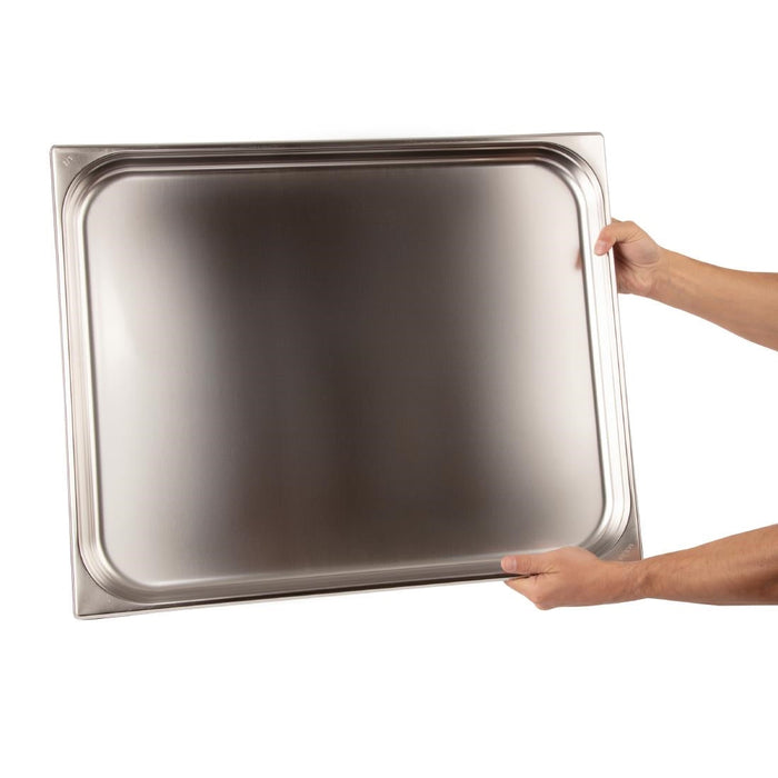 Vogue Stainless Steel 2/1 Gastronorm Tray 40mm Vogue
