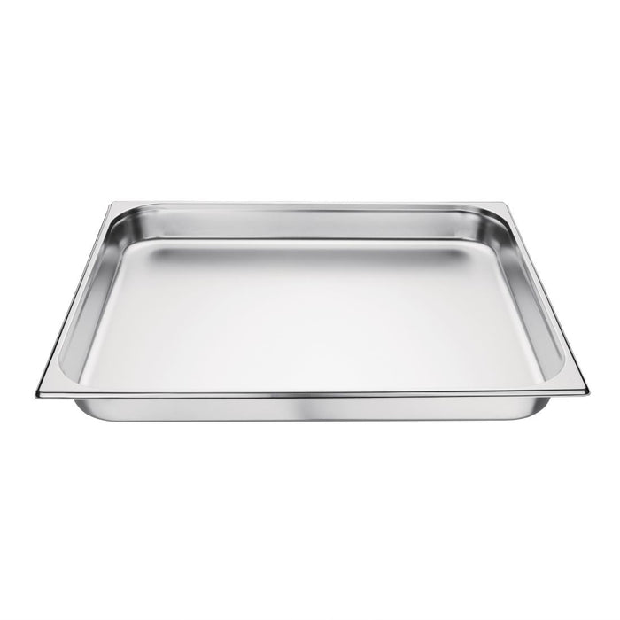 Vogue Stainless Steel 2/1 Gastronorm Tray 65mm Vogue