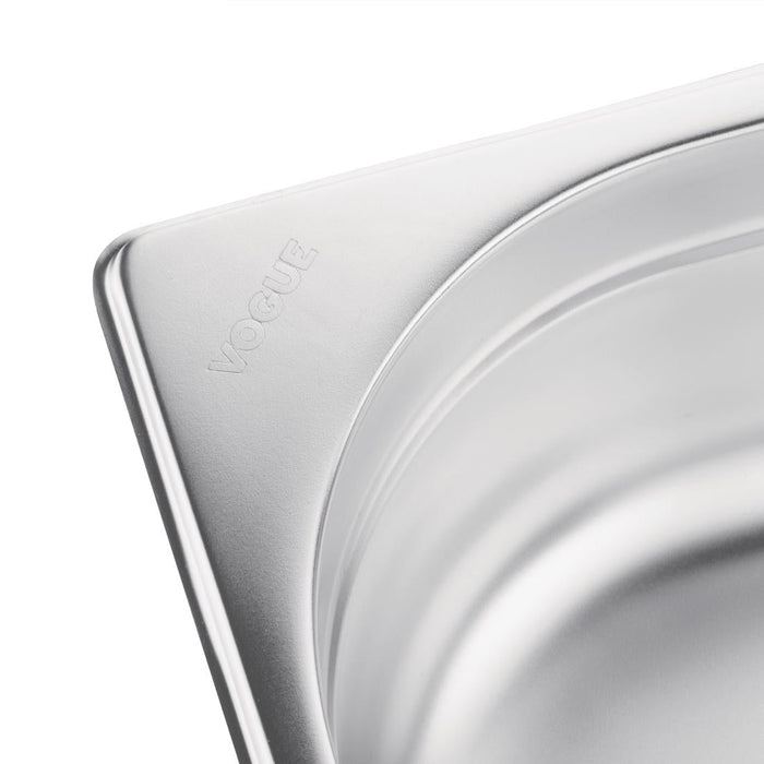 Vogue Stainless Steel 2/1 Gastronorm Tray 65mm Vogue