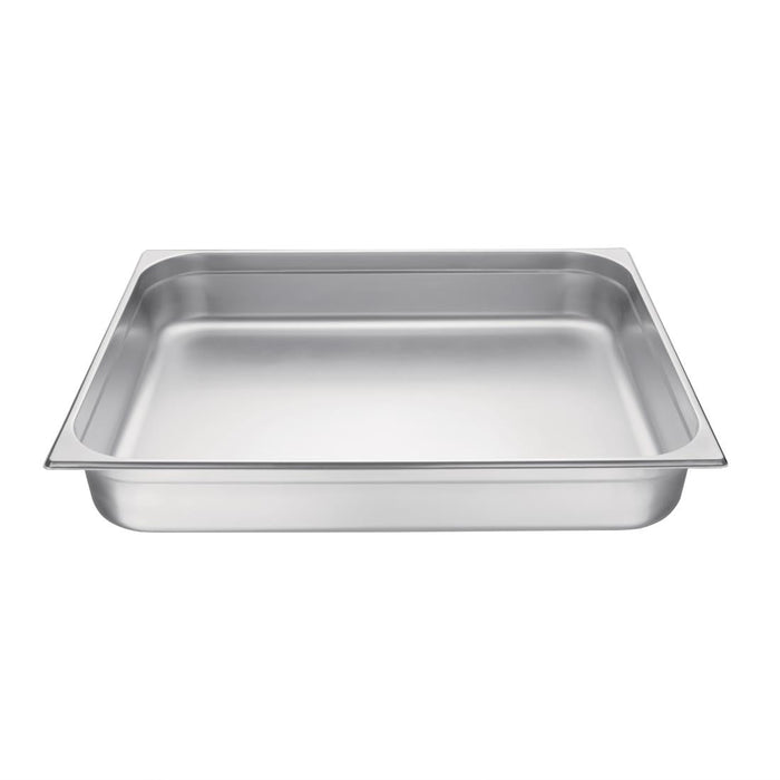 Vogue Stainless Steel 2/1 Gastronorm Tray 100mm Vogue