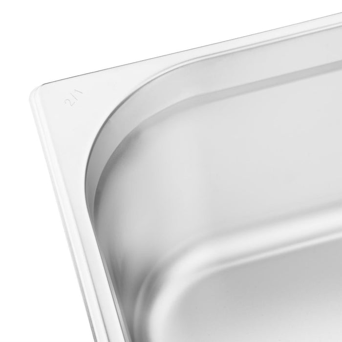 Vogue Stainless Steel 2/1 Gastronorm Tray 150mm Vogue