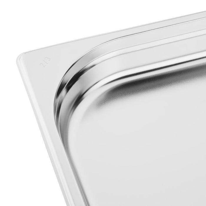 Vogue Stainless Steel 2/3 Gastronorm Tray 40mm Vogue