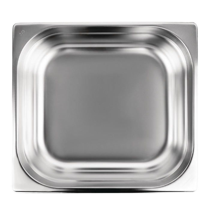 Vogue Stainless Steel 2/3 Gastronorm Tray 100mm Vogue