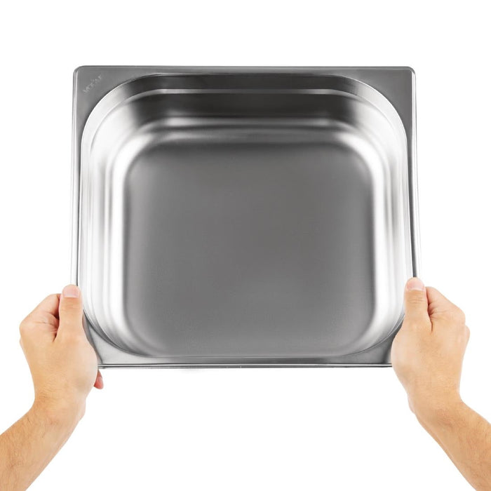 Vogue Stainless Steel 2/3 Gastronorm Tray 100mm Vogue
