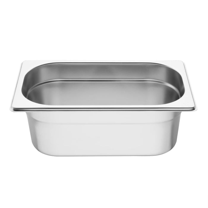 Vogue Stainless Steel 1/4 Gastronorm Tray 100mm Vogue
