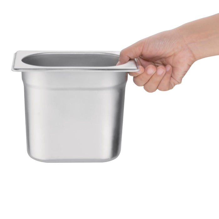 Vogue Stainless Steel 1/9 Gastronorm Tray 150mm Vogue
