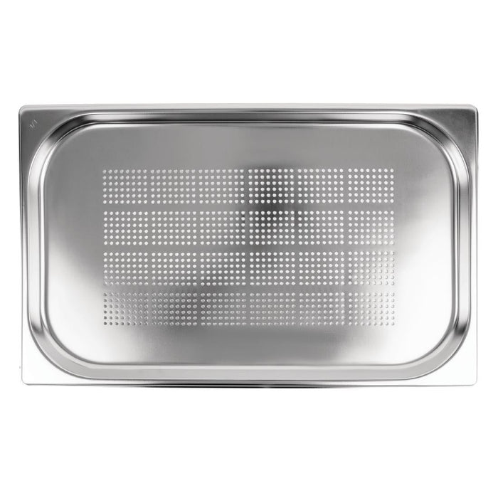 Vogue Stainless Steel Perforated 1/1 Gastronorm Tray 20mm Vogue