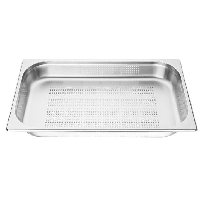 Vogue Stainless Steel Perforated 1/1 Gastronorm Tray 65mm Vogue
