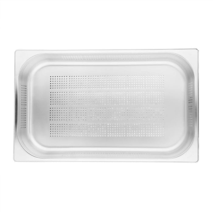 Vogue Stainless Steel Perforated 1/1 Gastronorm Tray 65mm Vogue