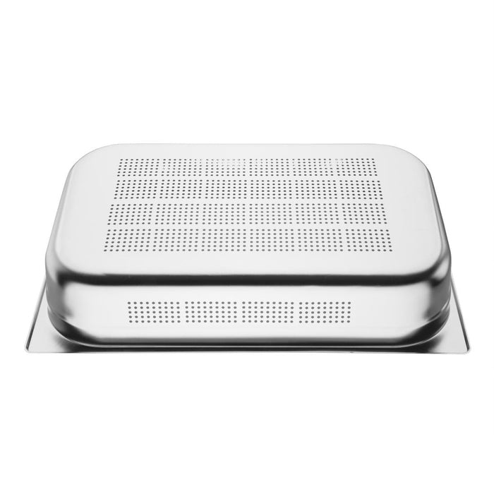 Vogue Stainless Steel Perforated 1/1 Gastronorm Tray 100mm Vogue
