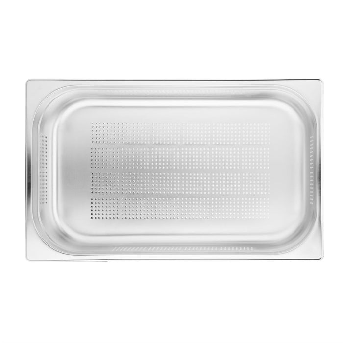 Vogue Stainless Steel Perforated 1/1 Gastronorm Tray 100mm Vogue