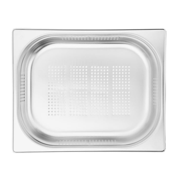 Vogue Stainless Steel Perforated 1/2 Gastronorm Tray 65mm Vogue