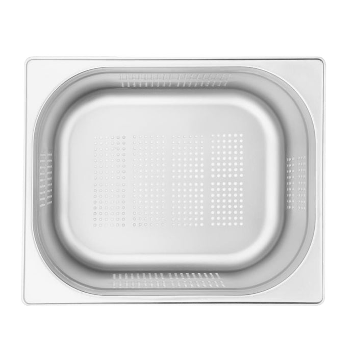 Vogue Stainless Steel Perforated 1/2 Gastronorm Tray 150mm Vogue