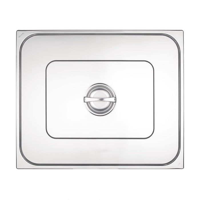 Vogue Stainless Steel 2/1 Gastronorm Lid Vogue