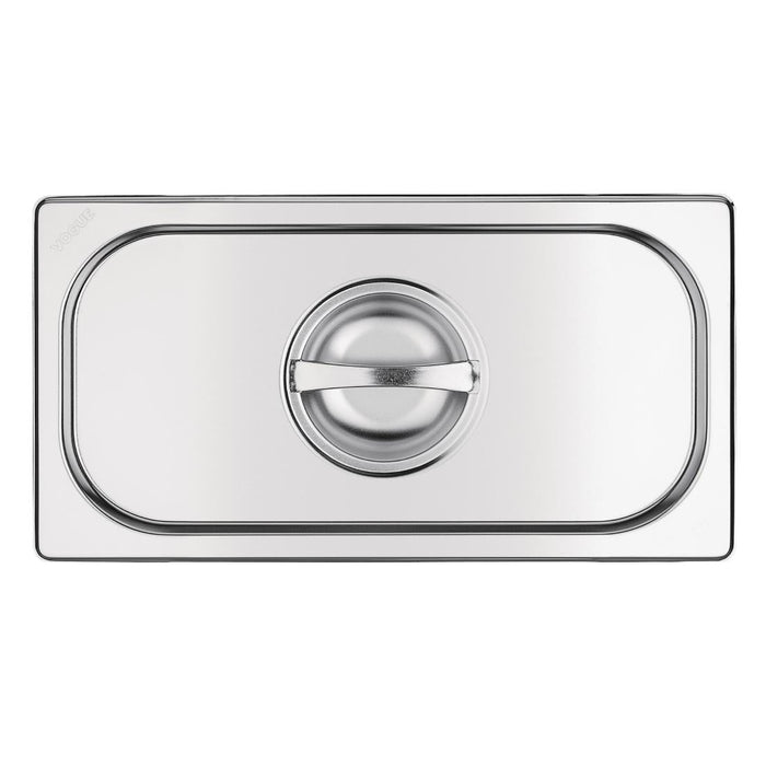 Vogue Stainless Steel 1/3 Gastronorm Lid Vogue