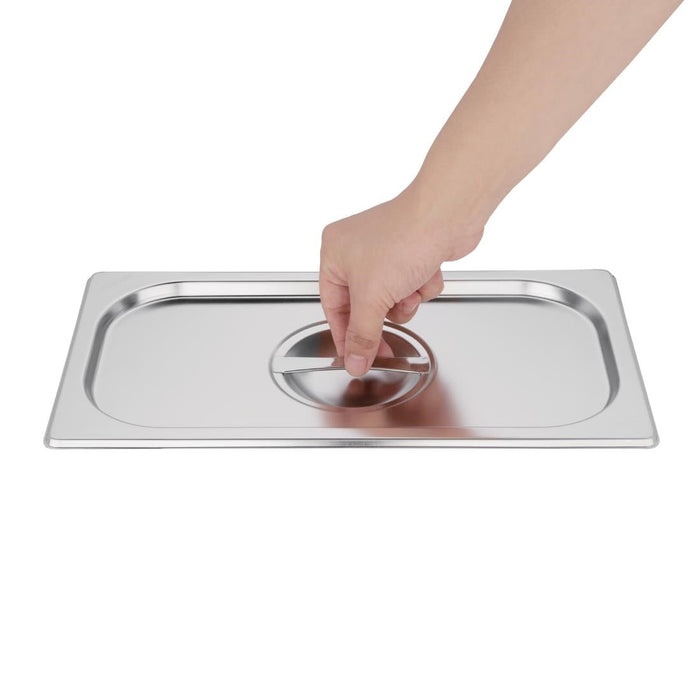 Vogue Stainless Steel 1/3 Gastronorm Lid Vogue
