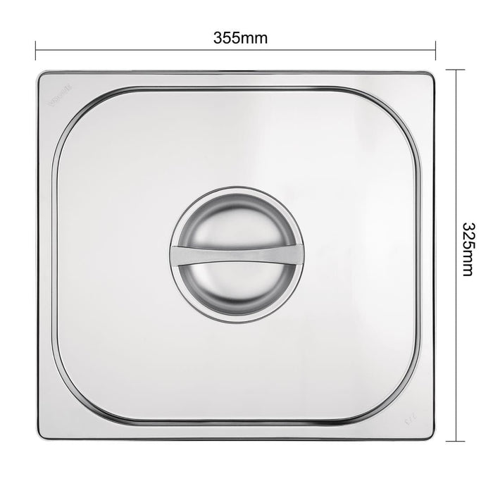 Vogue Stainless Steel 2/3 Gastronorm Lid Vogue