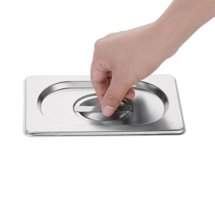 Vogue Stainless Steel 1/9 Gastronorm Lid Vogue