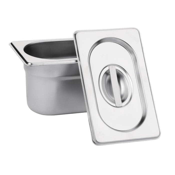 Vogue Stainless Steel 1/4 Gastronorm Lid Vogue