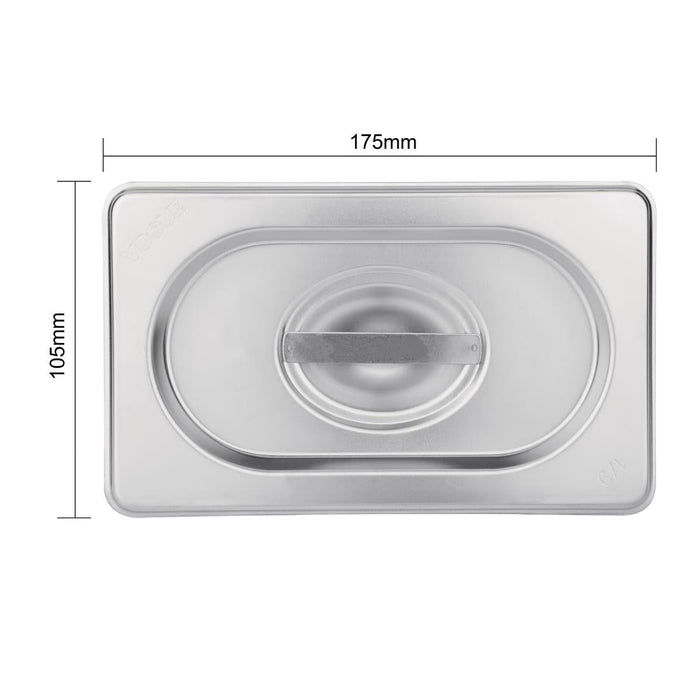 Vogue Stainless Steel 1/4 Gastronorm Lid Vogue