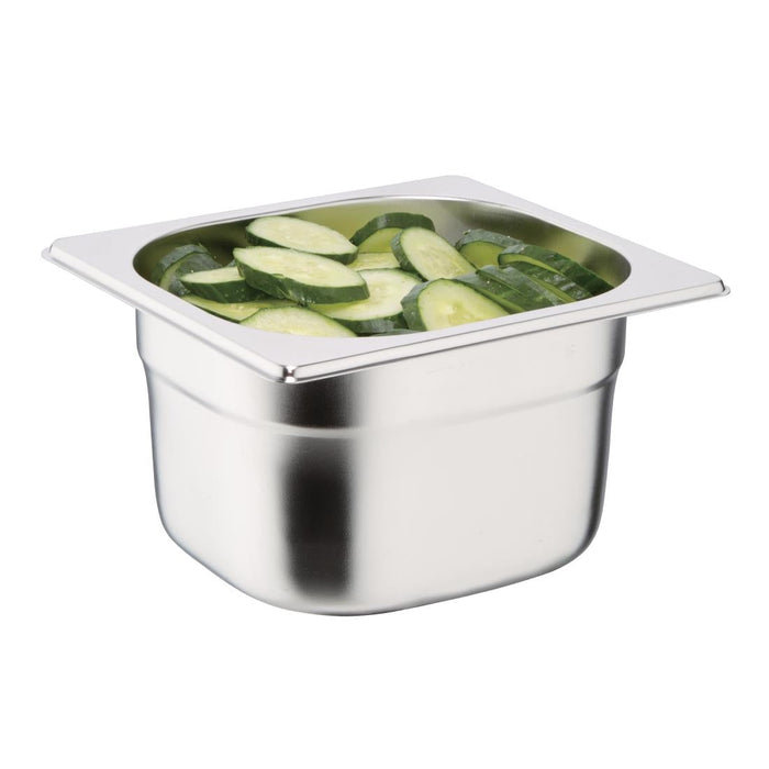 Vogue Stainless Steel 1/6 Gastronorm Tray 100mm Vogue