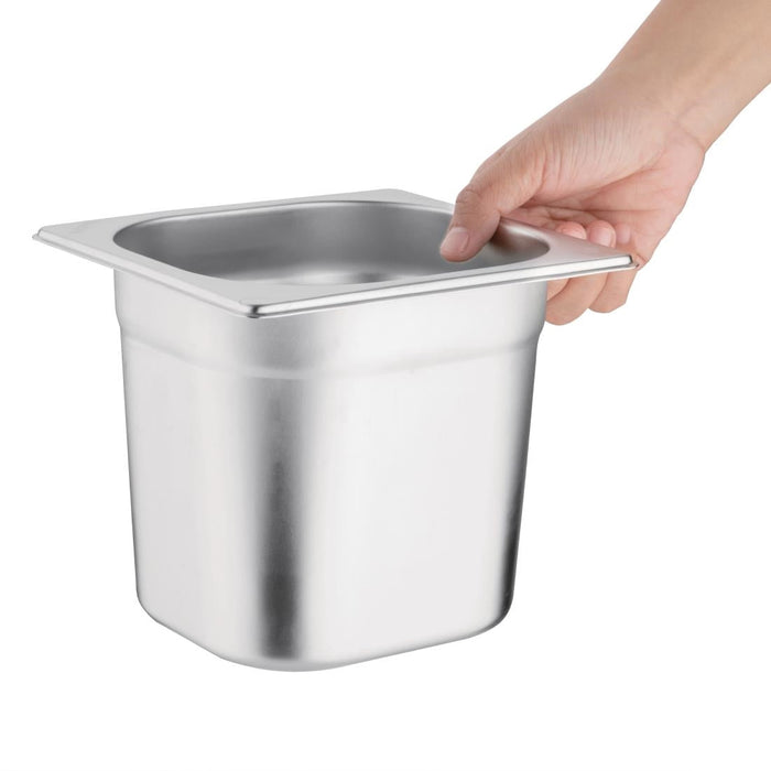 Vogue Stainless Steel 1/6 Gastronorm Tray 150mm Vogue