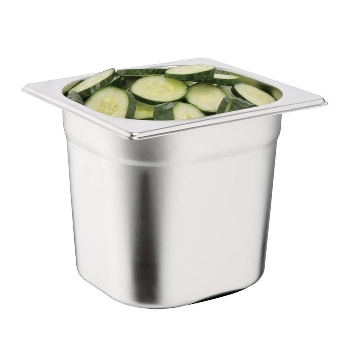 Vogue Stainless Steel 1/6 Gastronorm Tray 150mm Vogue