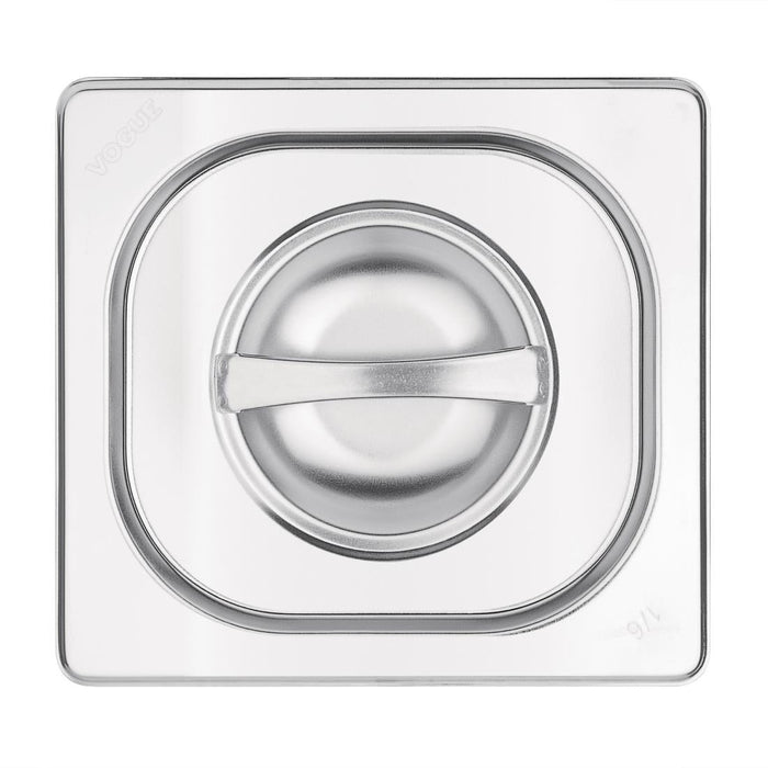 Vogue Stainless Steel 1/6 Gastronorm Lid Vogue