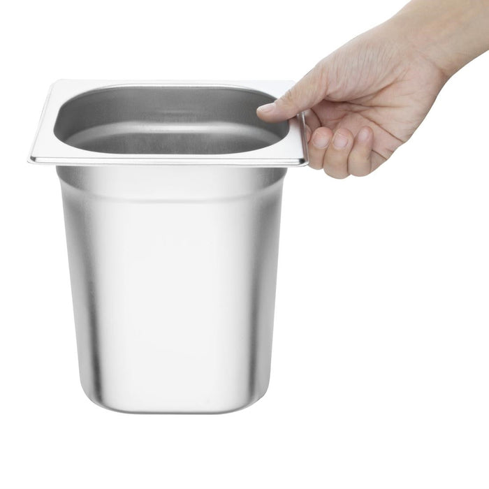 Vogue Stainless Steel 1/6 Gastronorm Tray 200mm Vogue