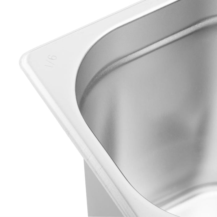 Vogue Stainless Steel 1/6 Gastronorm Tray 200mm Vogue