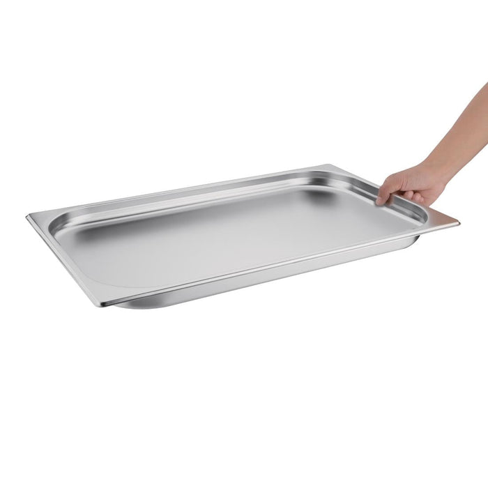 Vogue Stainless Steel 1/1 Gastronorm Tray 20mm Vogue
