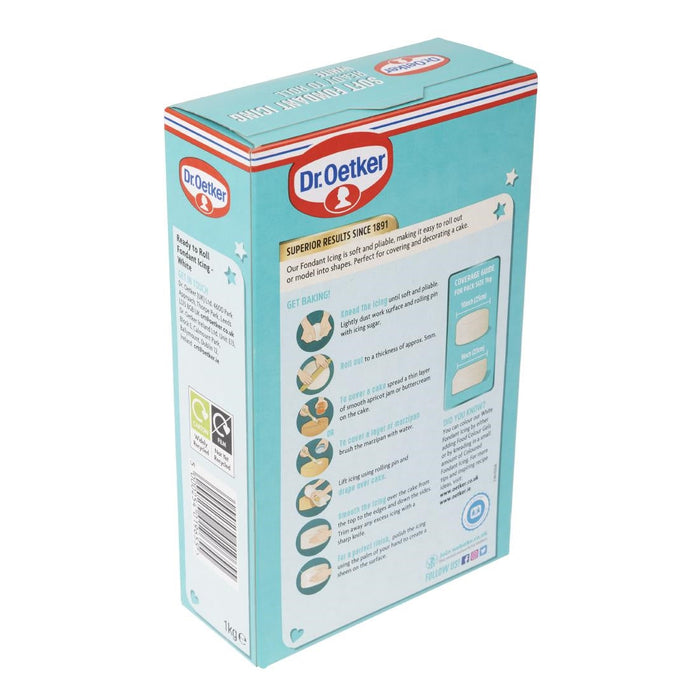 Dr. Oetker Soft Fondant White Icing Ready to Roll 1kg Dr Oetker