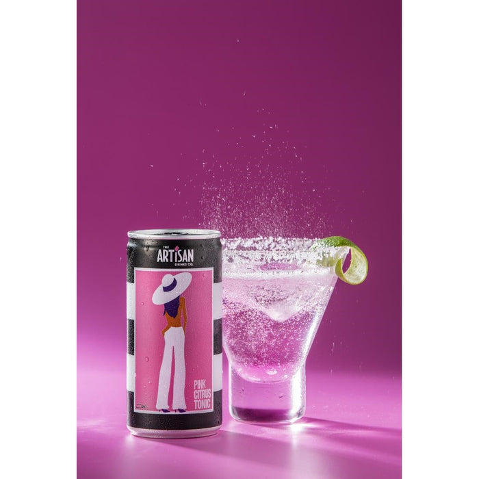 Artisan Drinks Pink Citrus Tonic Cans 200ml (24 Pack) The Artisan Drinks Co