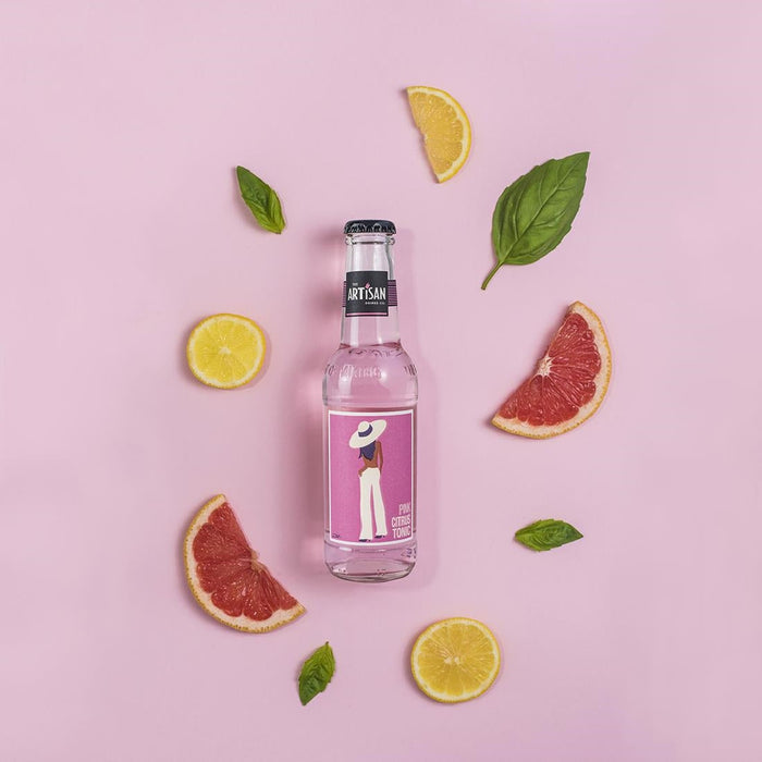 Artisan Drinks Pink Citrus Tonic Bottles 200ml (24 pack) The Artisan Drinks Co