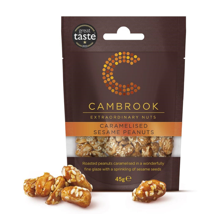 Cambrook Caramelised Sesame Peanuts Snack Pack 45g (12 Pack) Cambrook