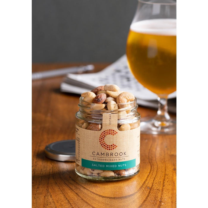 Cambrook Baked Salted Classic Mixed Nuts Glass Jar 95g (15 Pack) Cambrook