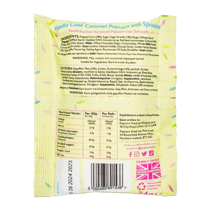 Popcorn Shed Birthday Cake Popcorn Snack Pack 24g (16 Pack) Popcorn Shed