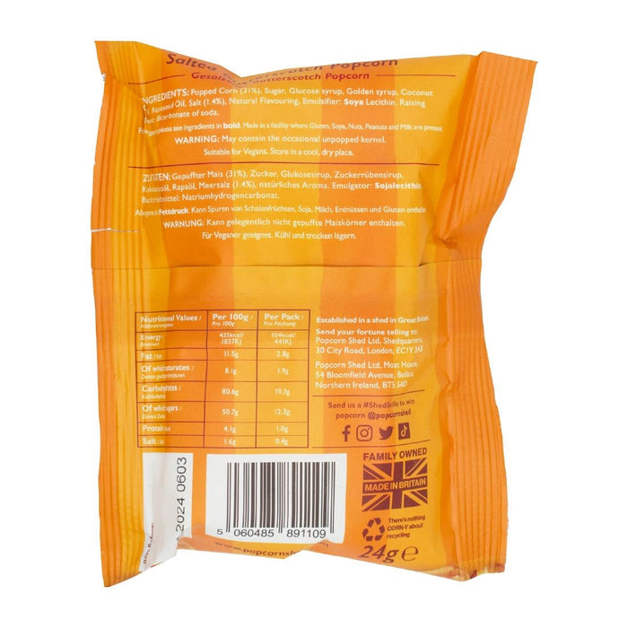 Popcorn Shed Butterscotch Popcorn Snack Pack 24g (16 Pack) Popcorn Shed