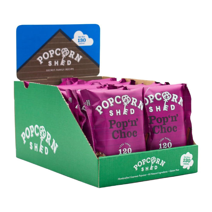 Popcorn Shed Pop N Choc Popcorn Snack Pack 24g (16 Pack) Popcorn Shed