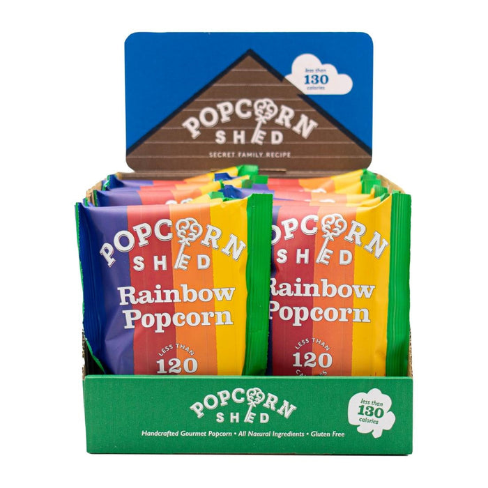 Popcorn Shed Rainbow Popcorn Snack Pack 24g (16 Pack) Popcorn Shed