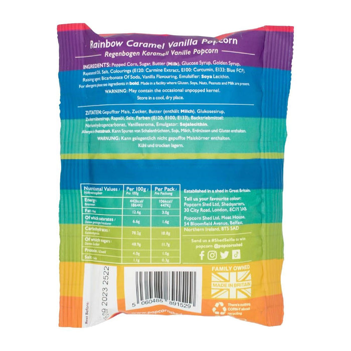 Popcorn Shed Rainbow Popcorn Snack Pack 24g (16 Pack) Popcorn Shed