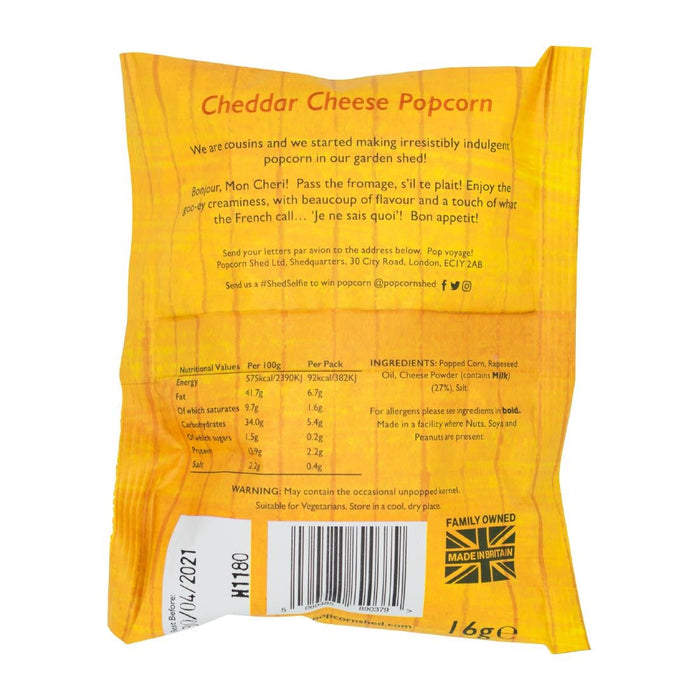 Popcorn Shed Say Cheese! Popcorn Snack Pack 16g (16 Pack) Popcorn Shed