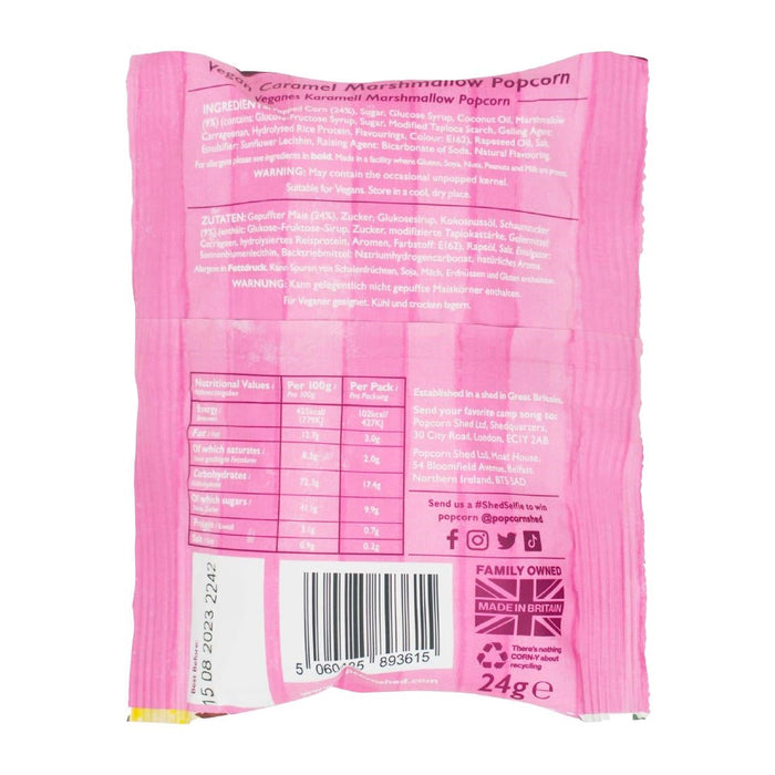 Popcorn Shed Toasted Marshmallow Popcorn Snack Pack 24g (16 Pack) Popcorn Shed