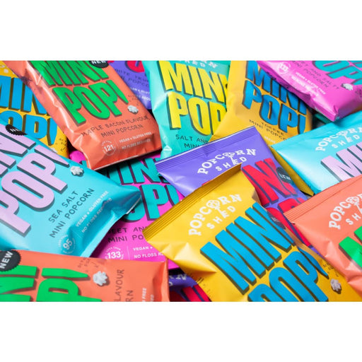 Popcorn Shed Salt & Vinegar Mini Pop! Single Serve Bag 22g (24 Pack) Popcorn Shed