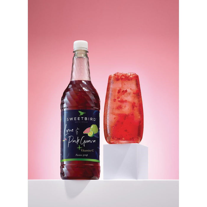 Sweetbird Fusions Syrup Pink Guava and Lime Added Vit C Sweetbird