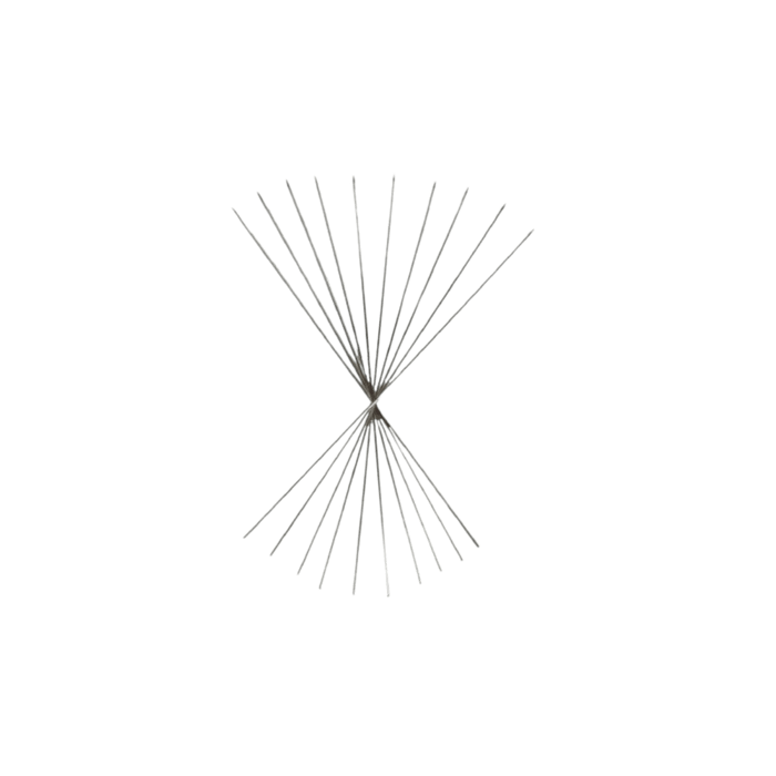 Stainless steel kebab skewers 0.5 cm x 46 cm, pack of 30