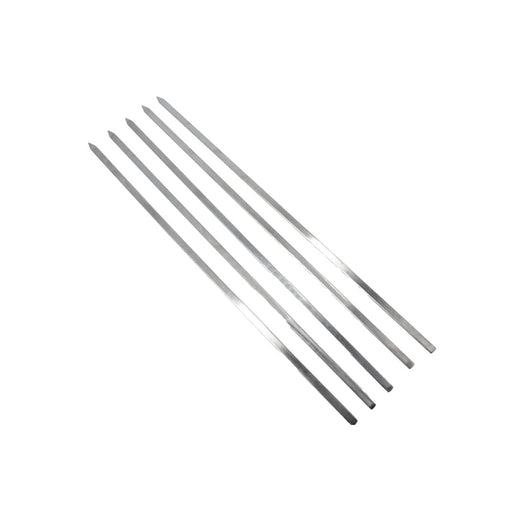 Stainless steel kebab skewers 1 cm x 46 cm, pack of 30